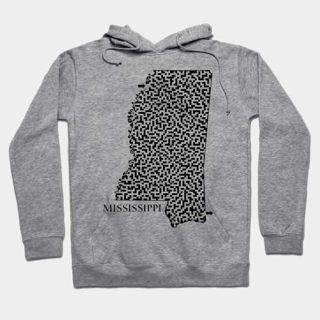 State of Mississippi Maze Hoodie by gorff